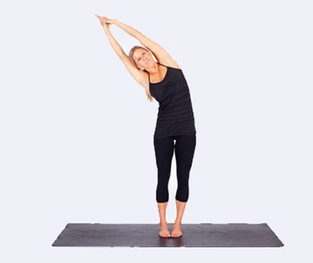 Overhead stretches yoga