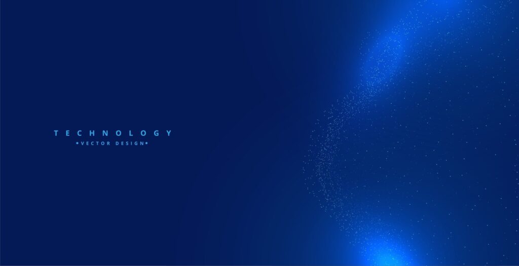 blue technology particles glowing digital background design 1017 27266